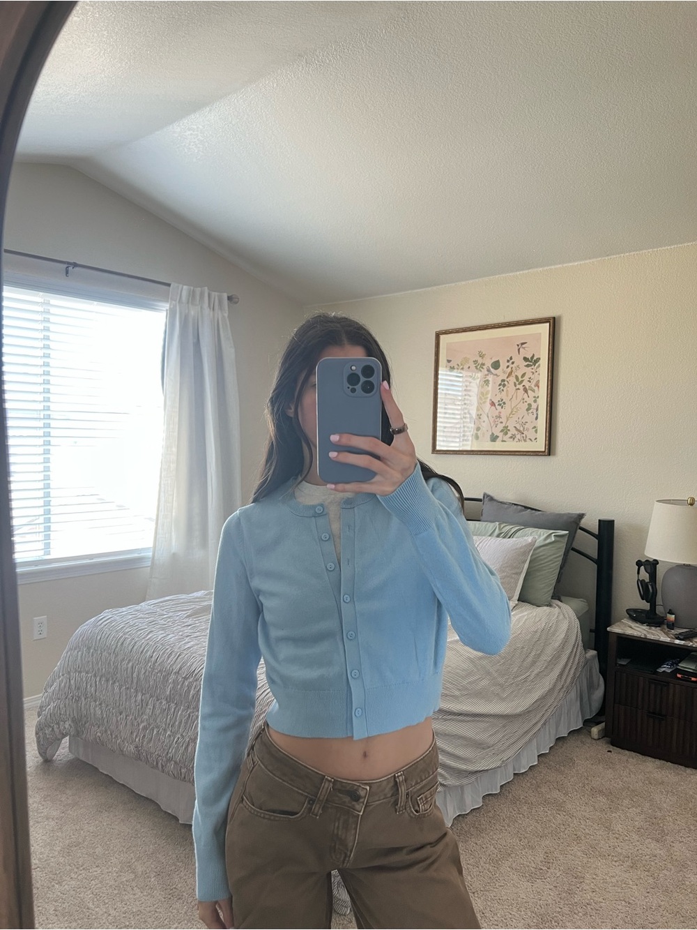 Abercrombie & Fitch Sky Blue Cropped Cardigan